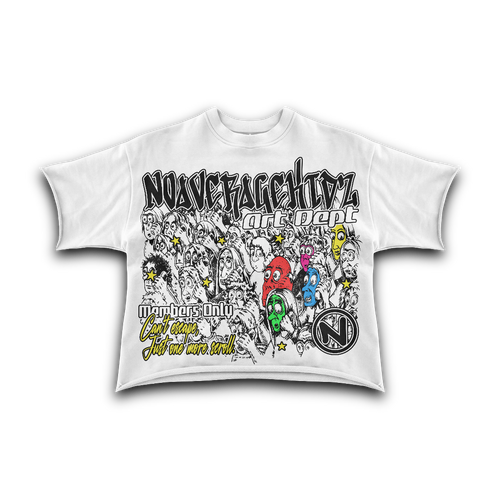 tech addiction cropped shirt